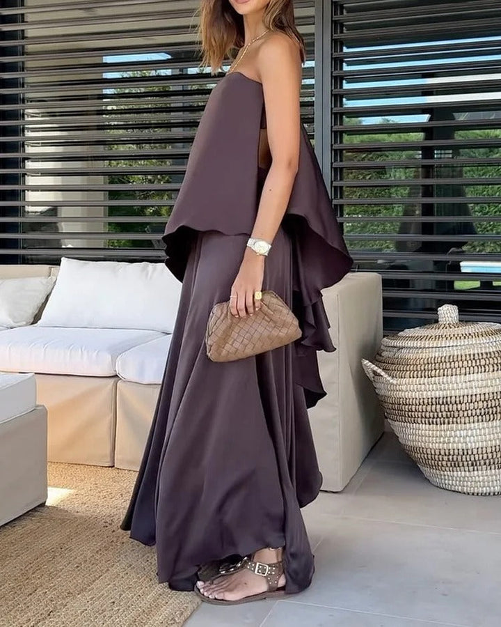 Nuria - Abito Lungo a Strati in Due Pezzi