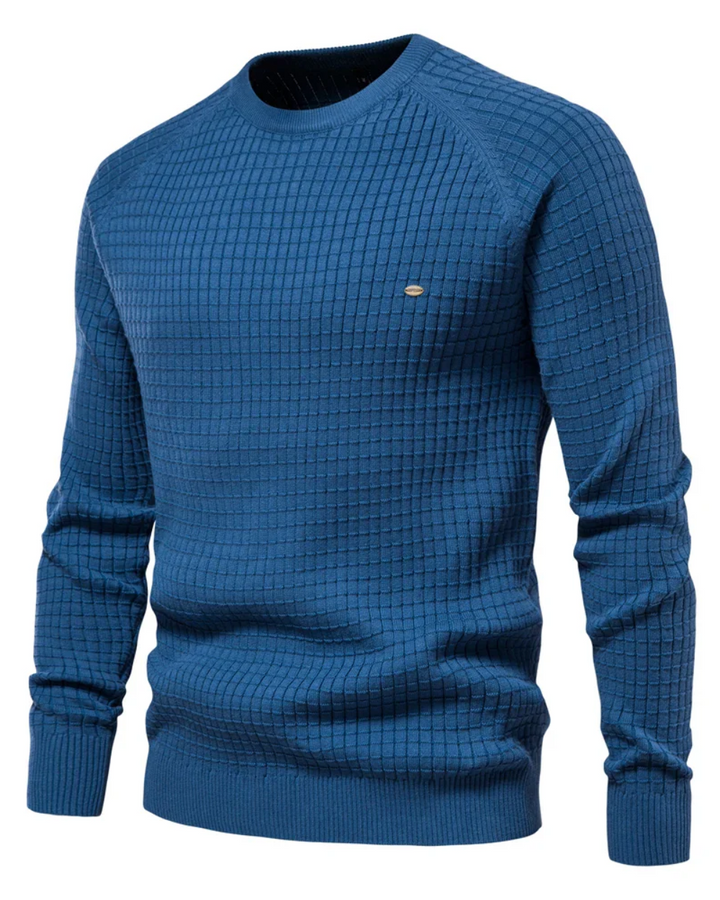 Maglione maschile con design a rete