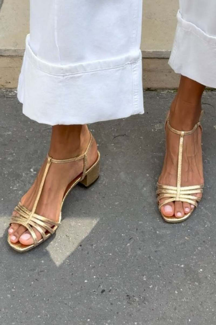 Lucie | Sandali Dorati Eleganza Quotidiana
