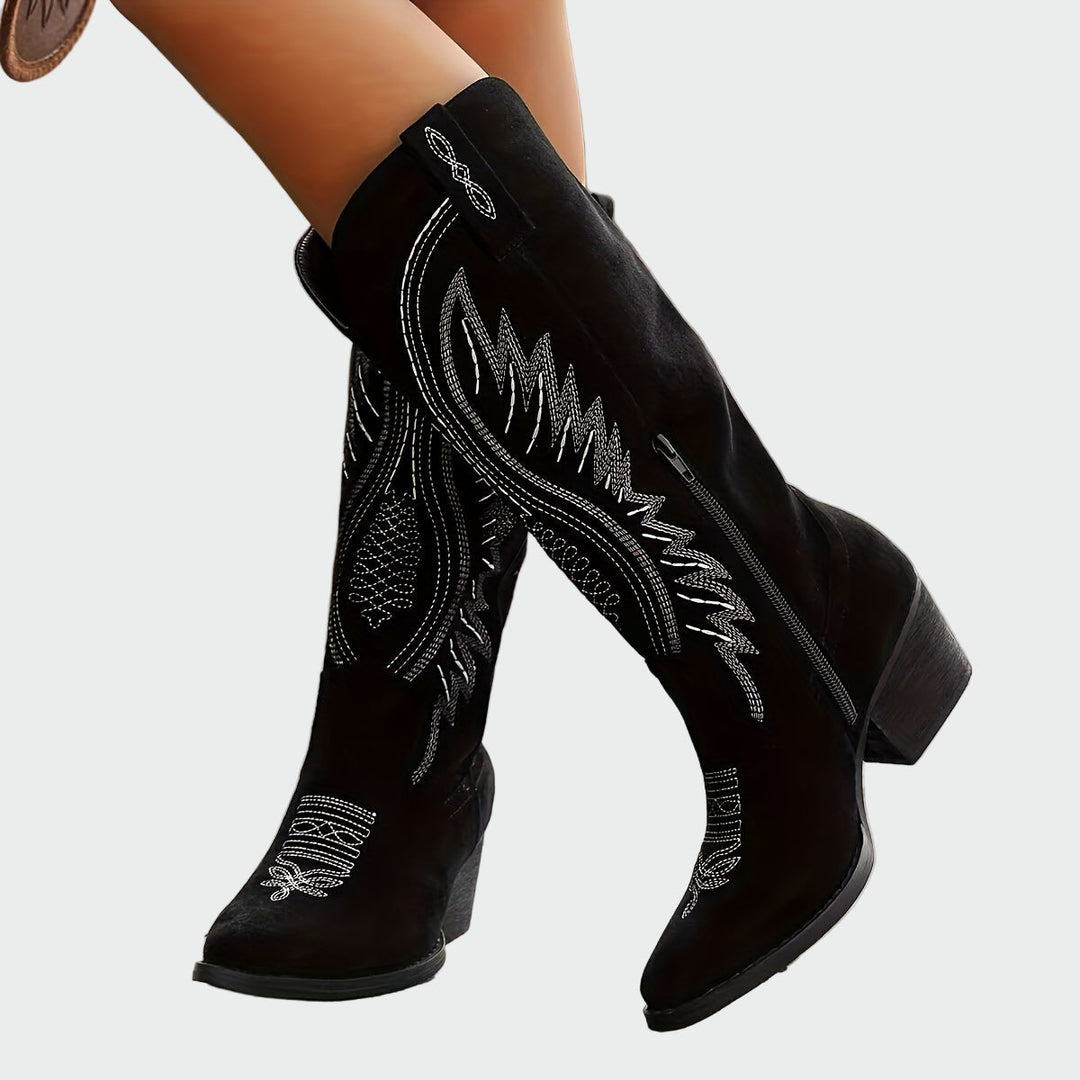 Cleo - Chic Western Ankle Boots
