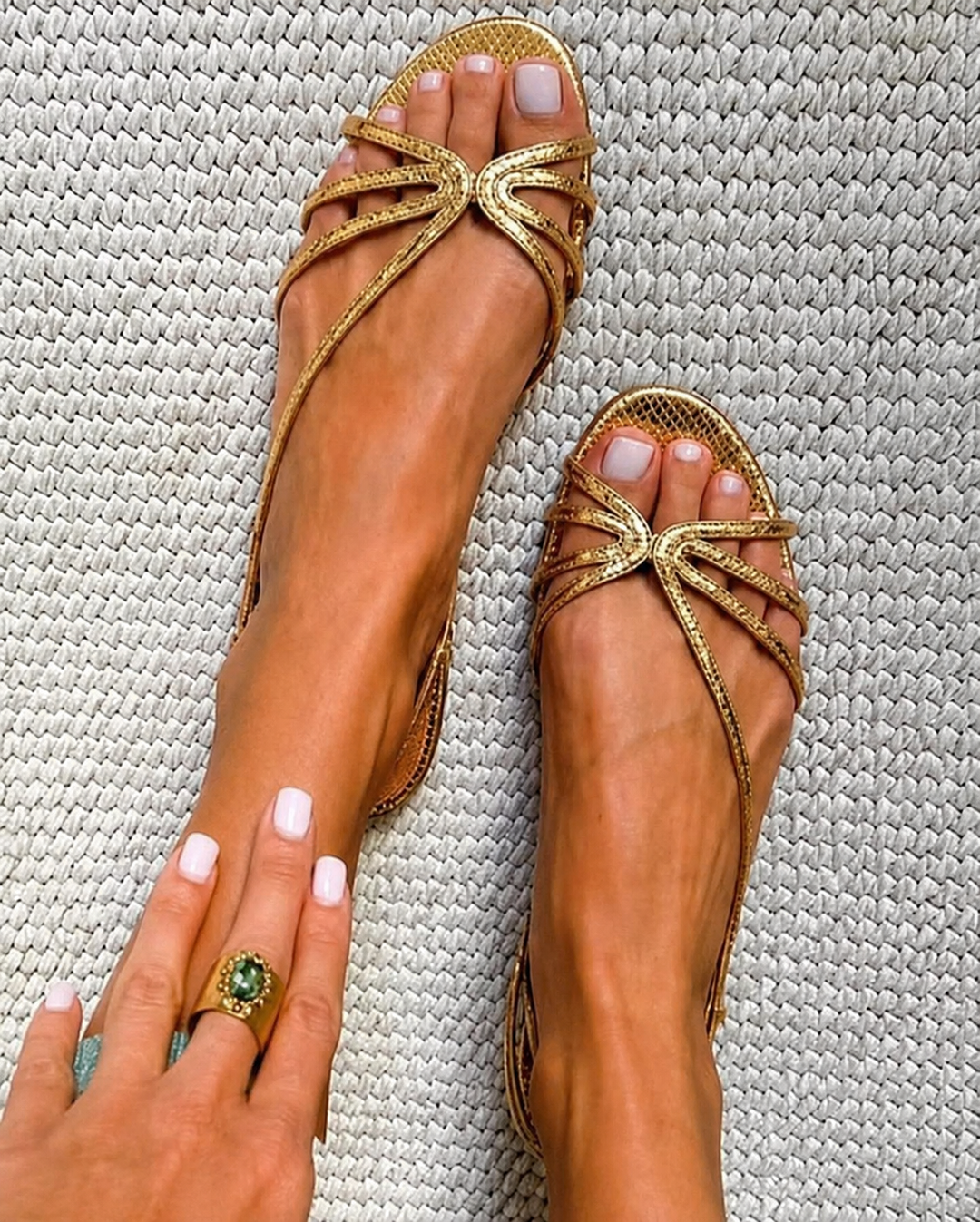Chloé | Sandali Dorati Eleganza Estiva