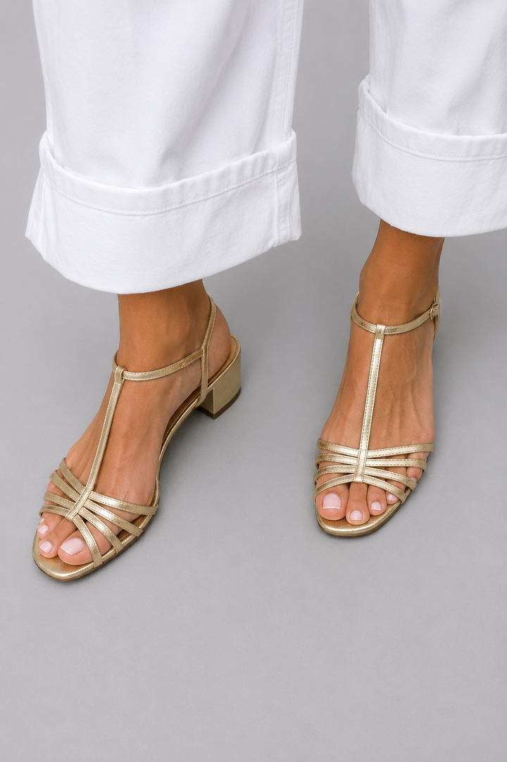 Lucie | Sandali Dorati Eleganza Quotidiana