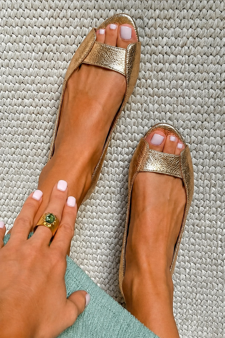 Marie | Sandali Dorati Comfort Chic