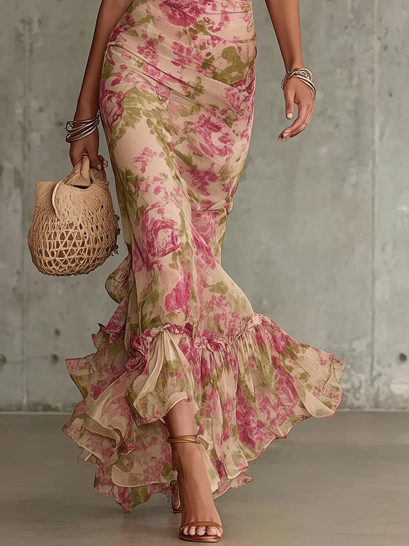 Rosalind™ | Vestito Maxi con Maniche a Puff in Stile Vintage