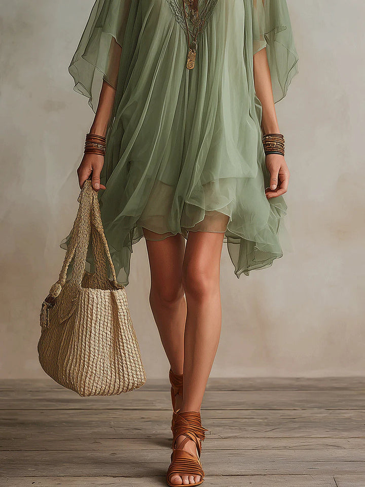 Wren™ | Abito Mini Flowy a V