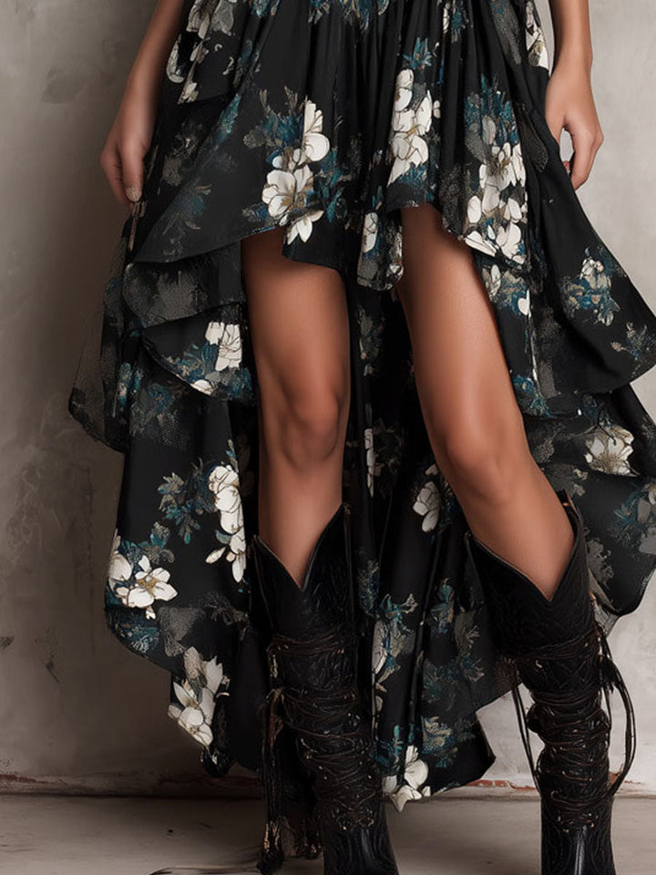 Esmé™ | Abito Maxi Floreale Senza Spalline in Stile Bohemien