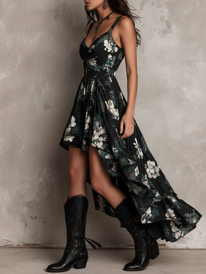 Esmé™ | Abito Maxi Floreale Senza Spalline in Stile Bohemien