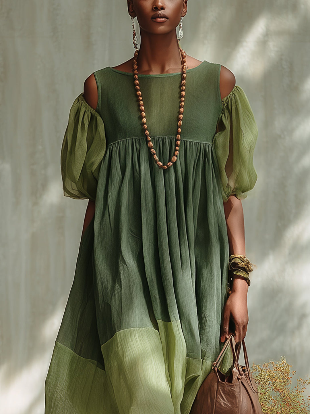 Maren™ | Abito Midi in Chiffon con Spalle Scoperte