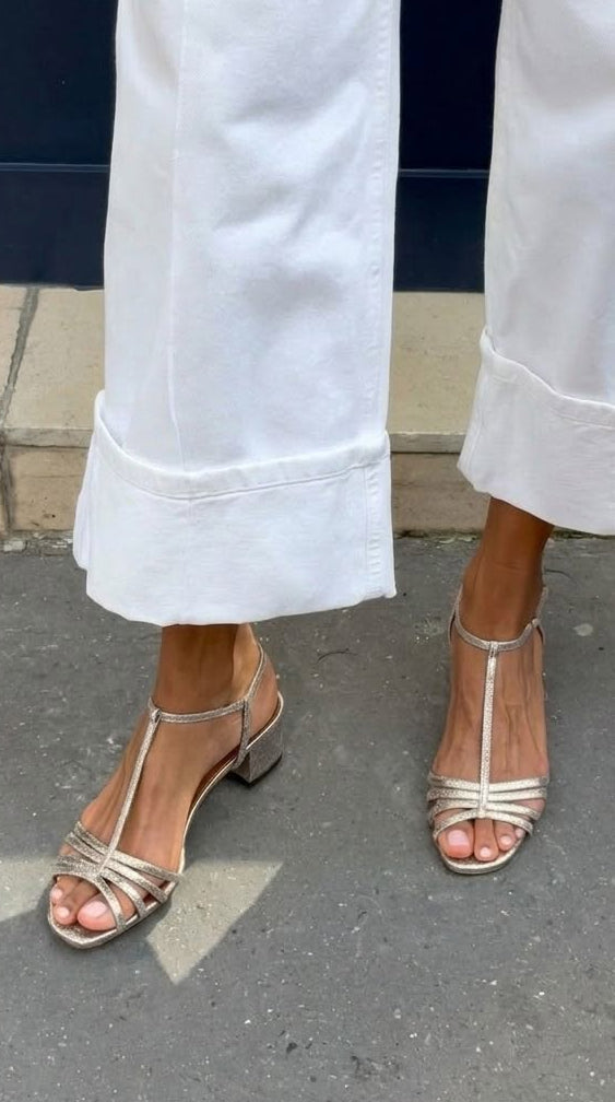 Lucie | Sandali Dorati Eleganza Quotidiana
